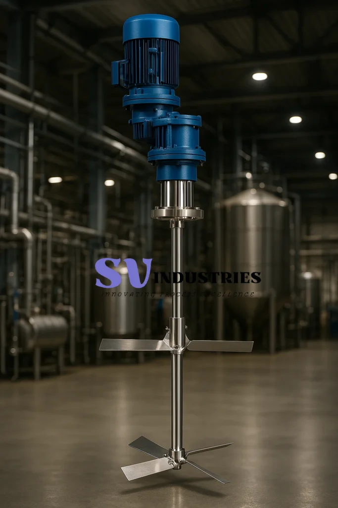 Industrial stirrer designed for controlled and consistent mixing applications