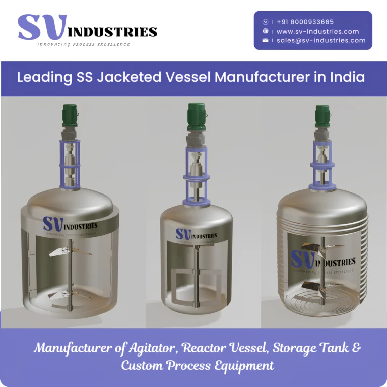 SS Jacketed Vessel manufacturer in India
