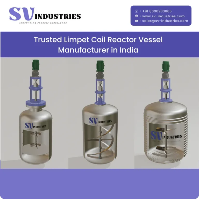 Leading Supplier of SS Limpet Coil Reactor Vessels in India