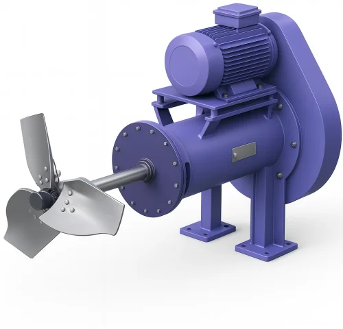 Pulp chest agitator manufacturer specializing in industrial mixing equipment for paper mill applications.