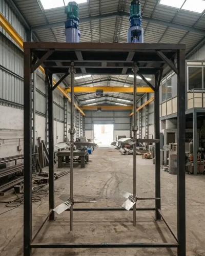 Industrial agitator assembly manufactured by SV Industries in Ahmedabad